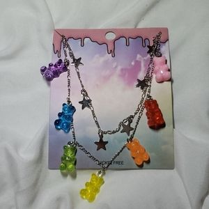 NWT- Candy Bear Star Layered Necklace